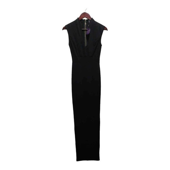 NWT Long sleeveless black dress by Windsor.  Size small - Picture 1 of 3